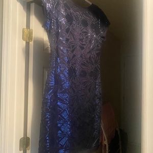 Sequin Navy Blue Dress